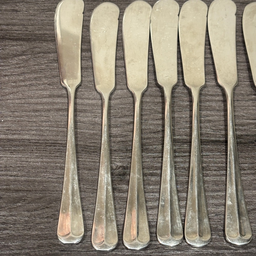 Retroneu 18/8 Stainless Steel Flatware Butter Spreader Set of 6 Korea Silver